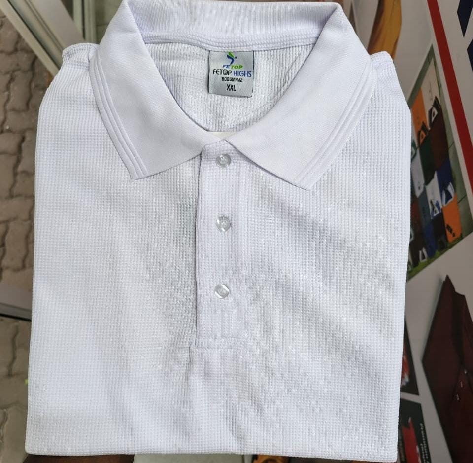 WHITE ANKARA MAVENTY POLO SHIRT